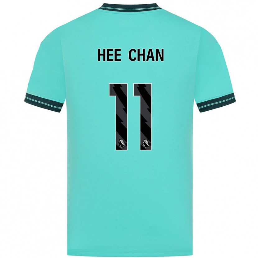 Danxen Herren Hee-Chan Hwang #11 Himmelblau Grün Auswärtstrikot Trikot 2025/26 T-Shirt
