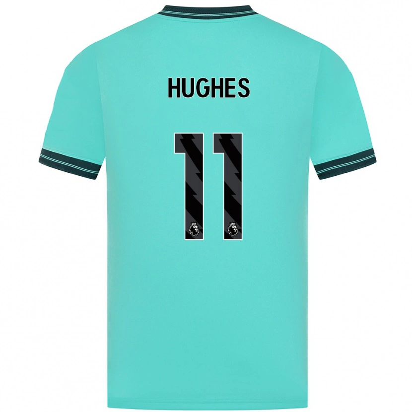 Danxen Herren Amber Hughes #11 Himmelblau Grün Auswärtstrikot Trikot 2025/26 T-Shirt