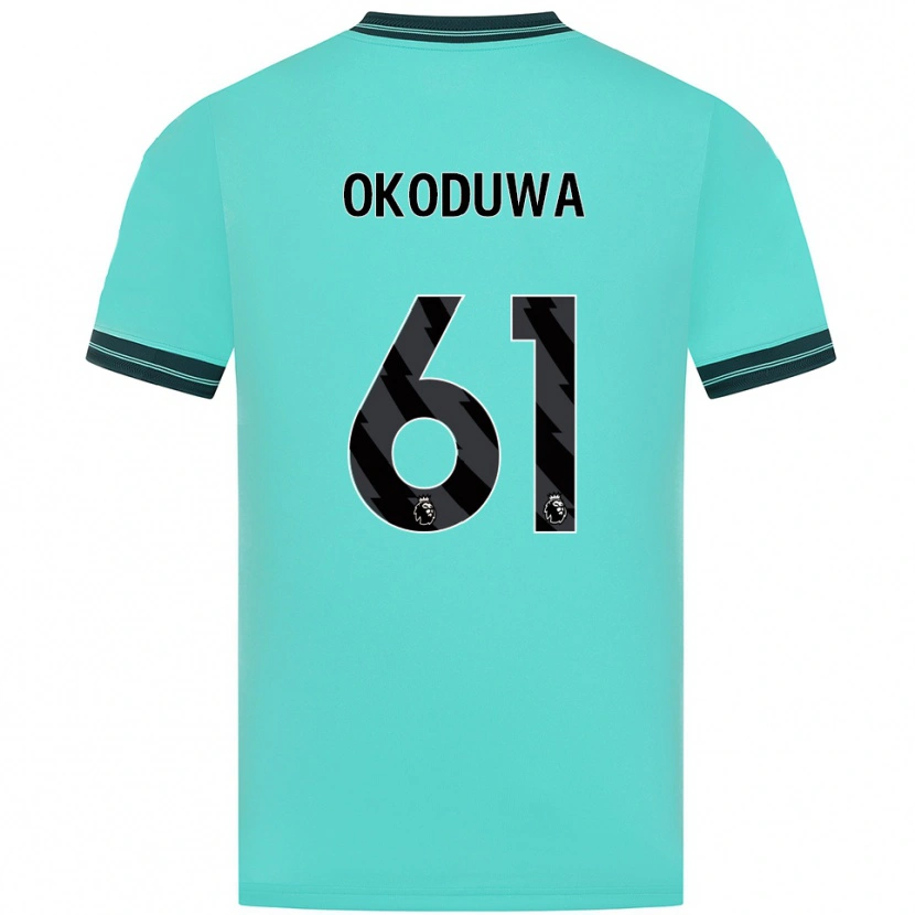 Danxen Herren Wesley Okoduwa #61 Himmelblau Grün Auswärtstrikot Trikot 2025/26 T-Shirt