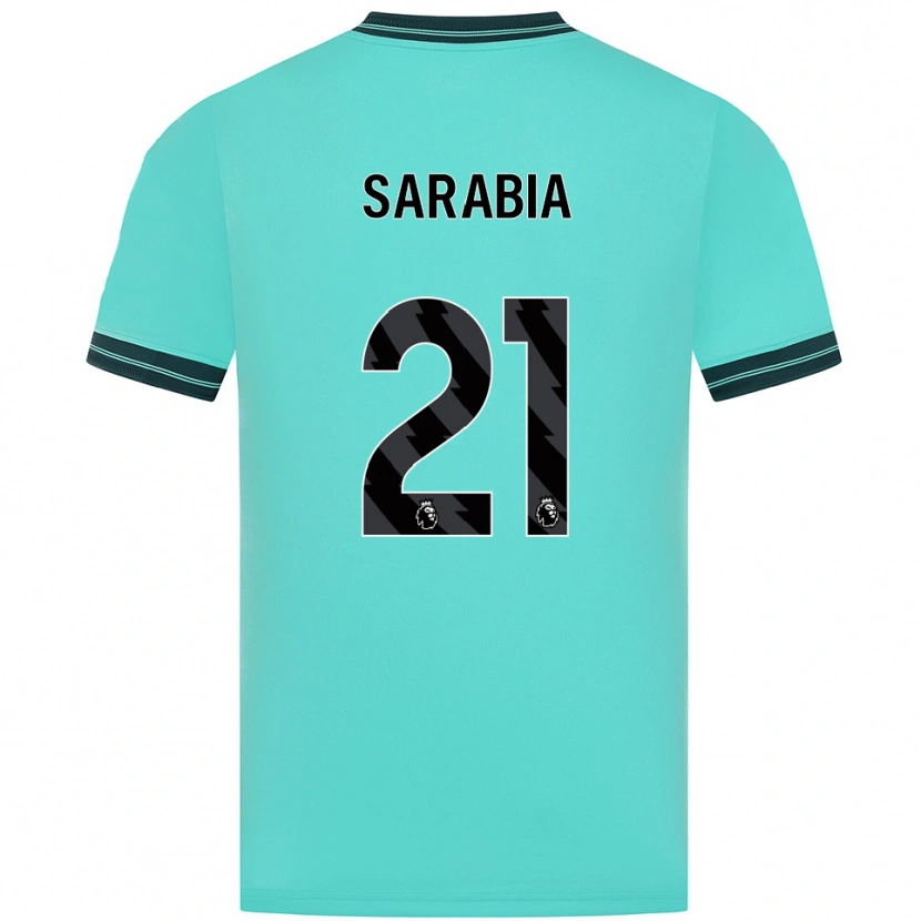 Danxen Herren Pablo Sarabia #21 Himmelblau Grün Auswärtstrikot Trikot 2025/26 T-Shirt