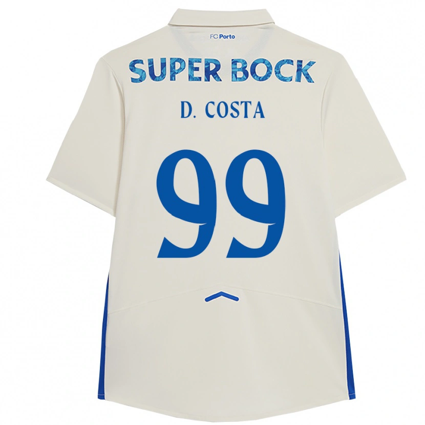 Danxen Herren Diogo Costa #99 Weiß Blau Ausweichtrikot Trikot 2025/26 T-Shirt