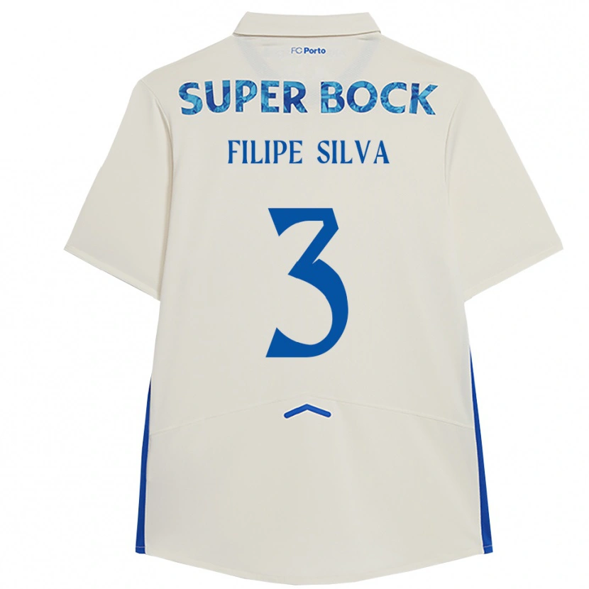 Danxen Herren Filipe Silva #3 Weiß Blau Ausweichtrikot Trikot 2025/26 T-Shirt