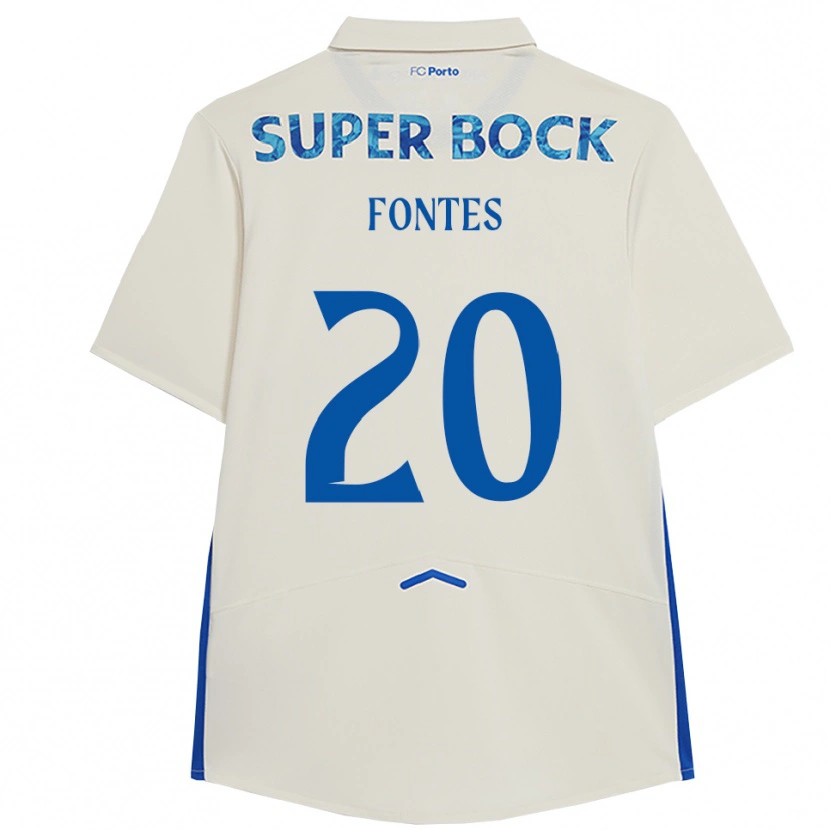 Danxen Herren Goncalo Fontes #20 Weiß Blau Ausweichtrikot Trikot 2025/26 T-Shirt