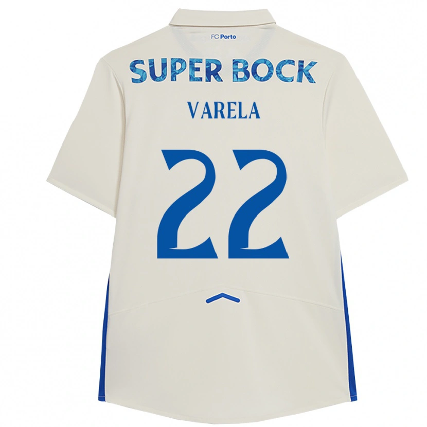 Danxen Herren Alan Varela #22 Weiß Blau Ausweichtrikot Trikot 2025/26 T-Shirt