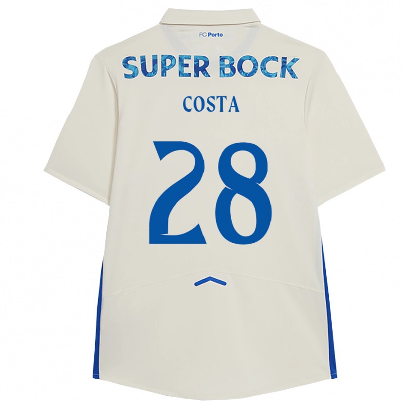 Danxen Herren Bruno Costa #28 Weiß Blau Ausweichtrikot Trikot 2025/26 T-Shirt