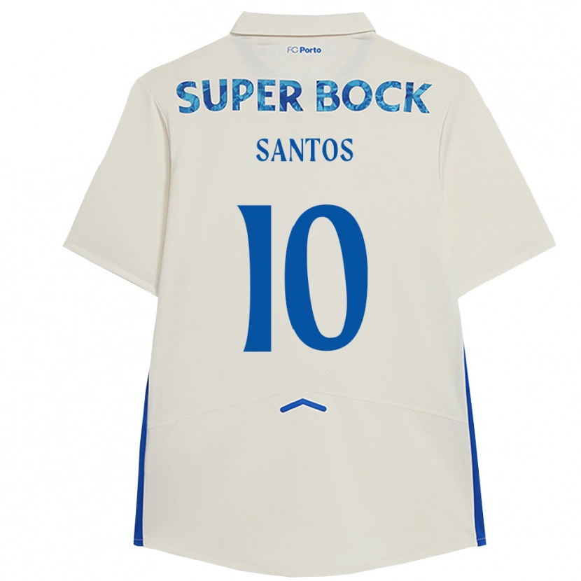 Danxen Herren Gonçalo Santos #10 Weiß Blau Ausweichtrikot Trikot 2025/26 T-Shirt