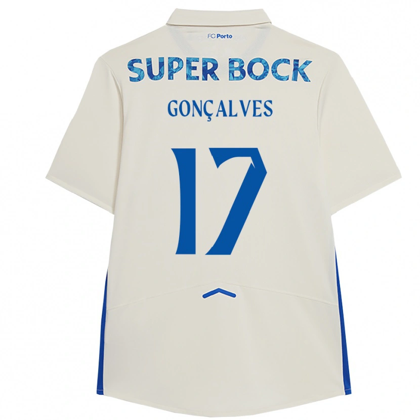 Danxen Herren Rodrigo Gonçalves #17 Weiß Blau Ausweichtrikot Trikot 2025/26 T-Shirt