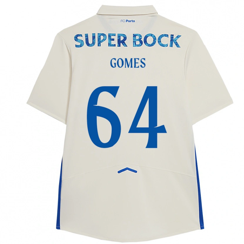 Danxen Herren Luís Gomes #64 Weiß Blau Ausweichtrikot Trikot 2025/26 T-Shirt