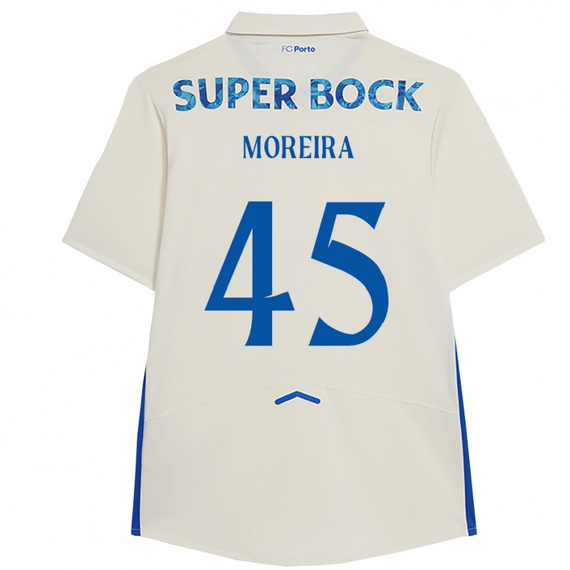 Danxen Herren João Moreira #45 Weiß Blau Ausweichtrikot Trikot 2025/26 T-Shirt