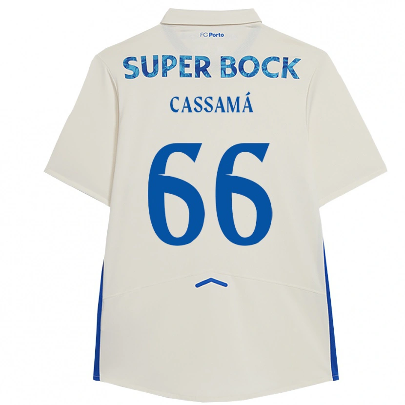 Danxen Herren Adramane Cassamá #66 Weiß Blau Ausweichtrikot Trikot 2025/26 T-Shirt