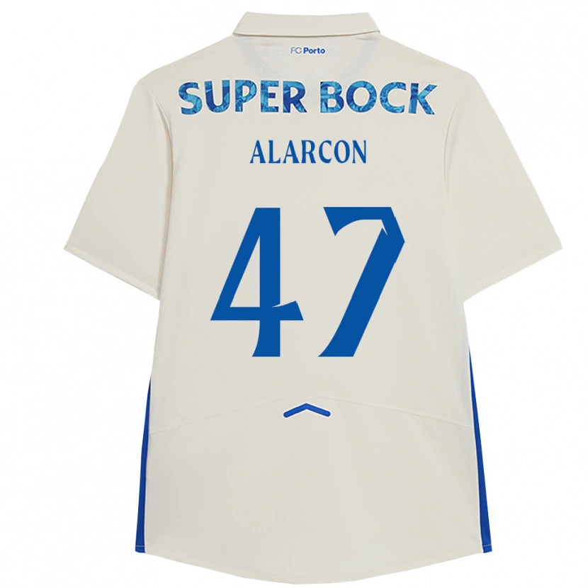 Danxen Herren Ángel Alarcón #47 Weiß Blau Ausweichtrikot Trikot 2025/26 T-Shirt