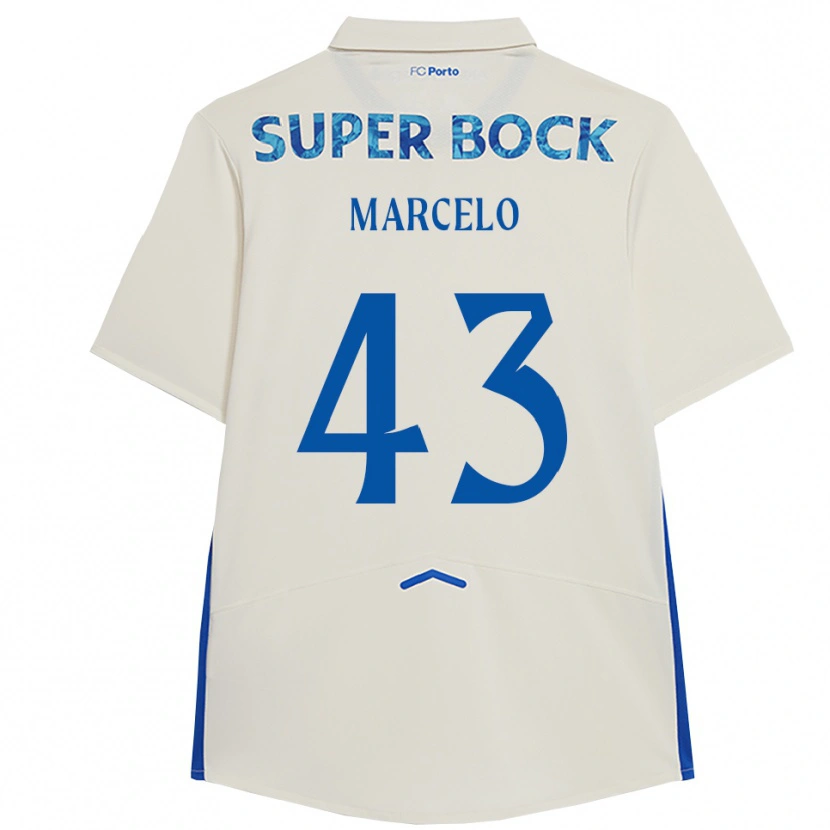 Danxen Herren Joao Marcelo #43 Weiß Blau Ausweichtrikot Trikot 2025/26 T-Shirt