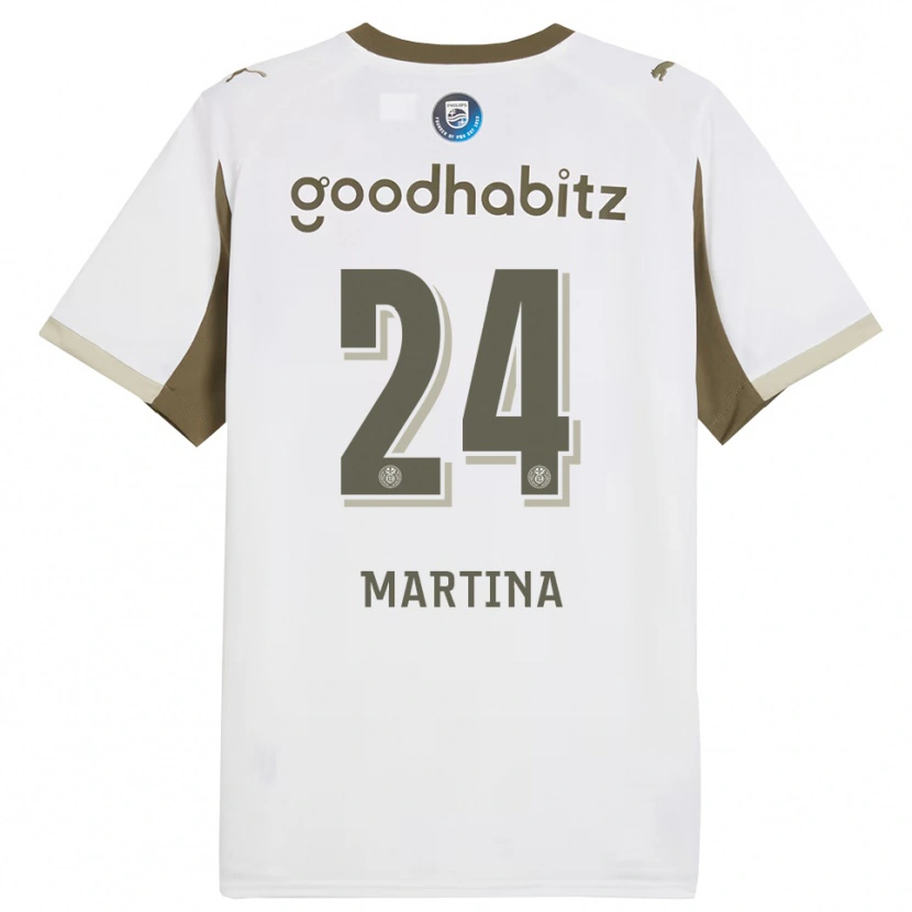 Danxen Herren Shijona Martina #24 Weiß Grau Ausweichtrikot Trikot 2025/26 T-Shirt