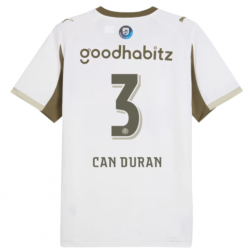 Danxen Herren Emre Can Duran #3 Weiß Grau Ausweichtrikot Trikot 2025/26 T-Shirt