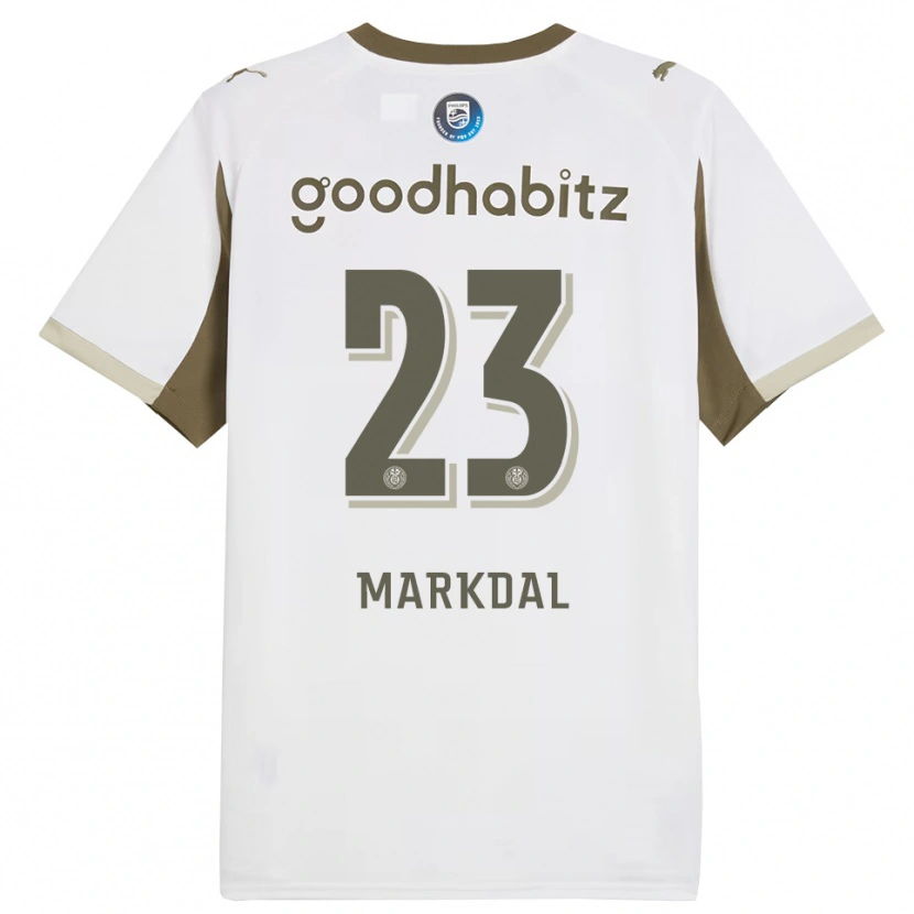 Danxen Herren Mikkel Markdal #23 Weiß Grau Ausweichtrikot Trikot 2025/26 T-Shirt