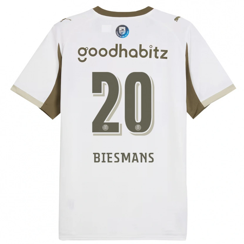 Danxen Herren Julie Biesmans #20 Weiß Grau Ausweichtrikot Trikot 2025/26 T-Shirt