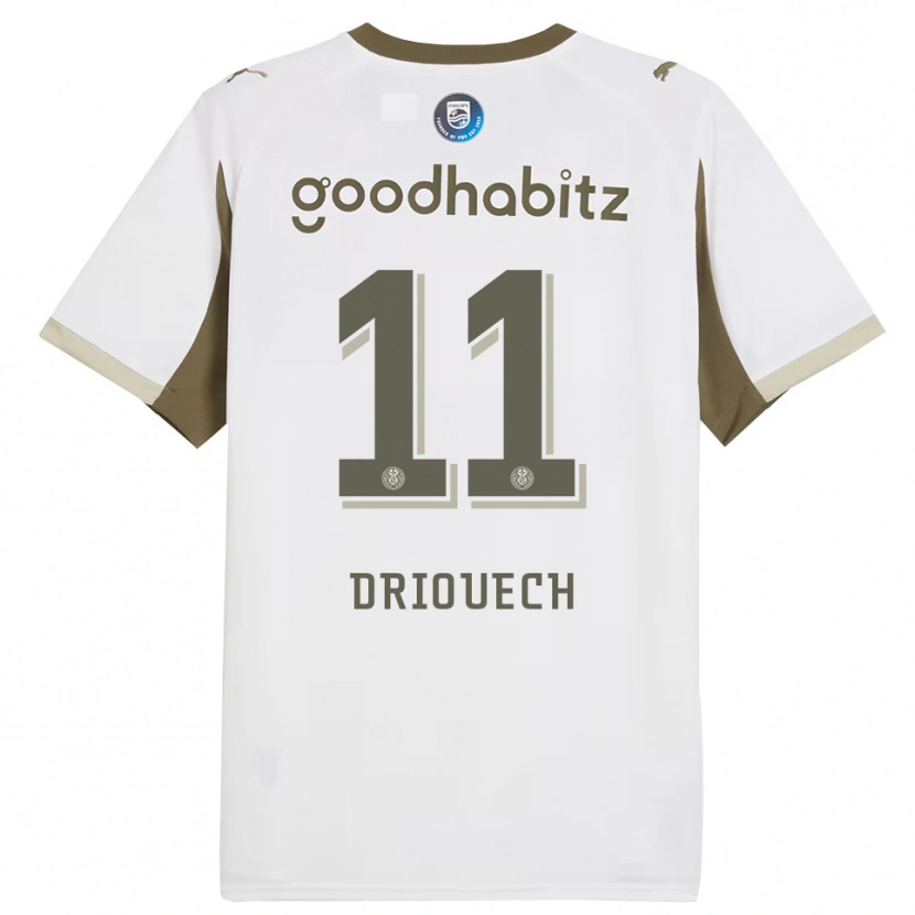 Danxen Herren Couhaib Driouech #11 Weiß Grau Ausweichtrikot Trikot 2025/26 T-Shirt