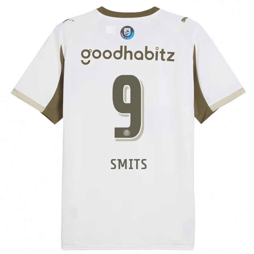 Danxen Herren Joëlle Smits #9 Weiß Grau Ausweichtrikot Trikot 2025/26 T-Shirt