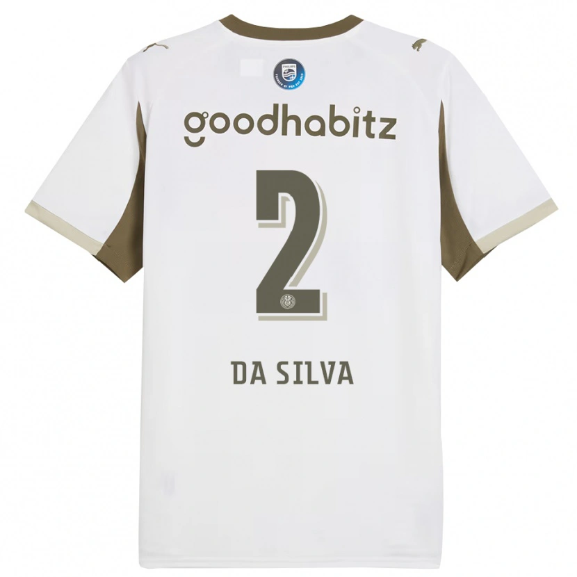 Danxen Herren Aston Da Silva #2 Weiß Grau Ausweichtrikot Trikot 2025/26 T-Shirt
