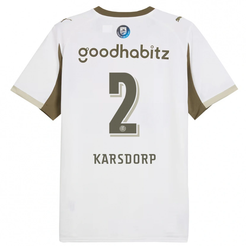 Danxen Herren Rick Karsdorp #2 Weiß Grau Ausweichtrikot Trikot 2025/26 T-Shirt