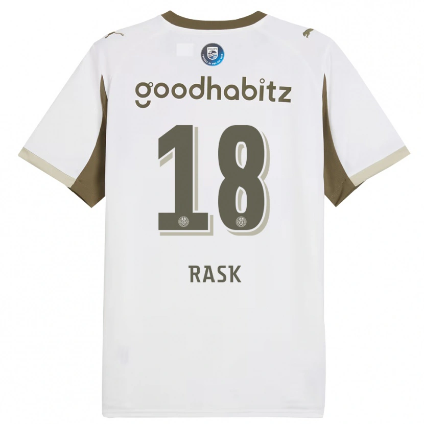 Danxen Herren Caroline Rask #18 Weiß Grau Ausweichtrikot Trikot 2025/26 T-Shirt