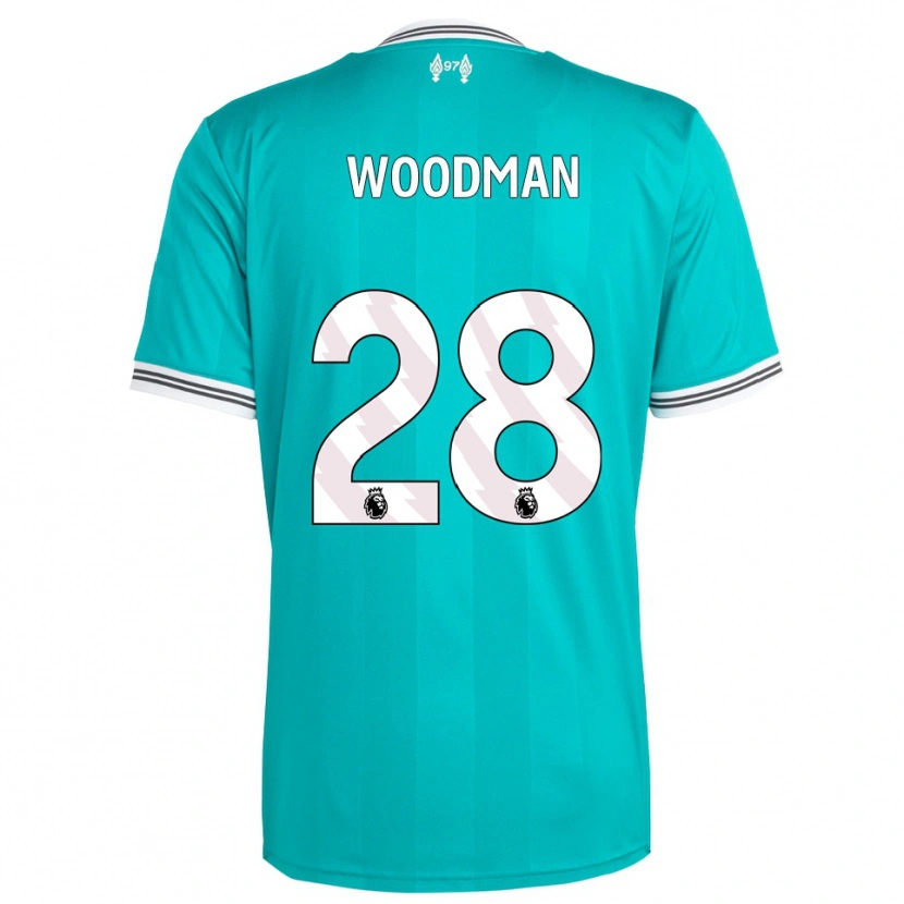 Danxen Herren Freddie Woodman #28 Grün Weiß Ausweichtrikot Trikot 2025/26 T-Shirt