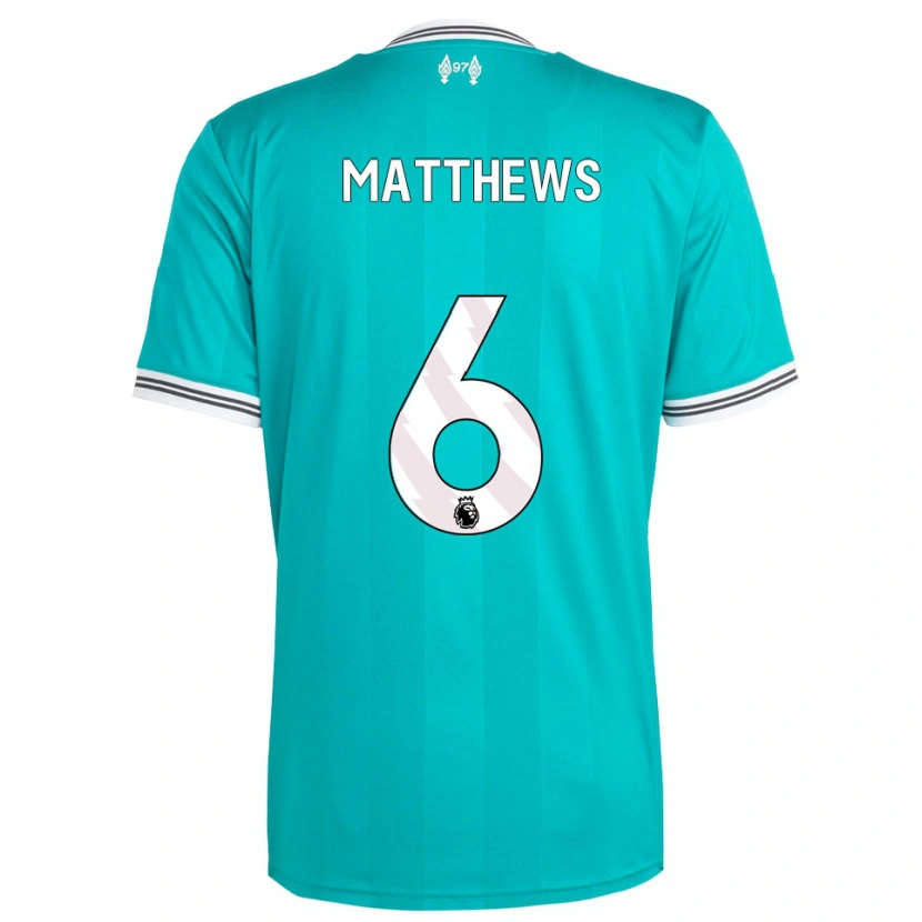 Danxen Herren Jasmine Matthews #6 Grün Weiß Ausweichtrikot Trikot 2025/26 T-Shirt