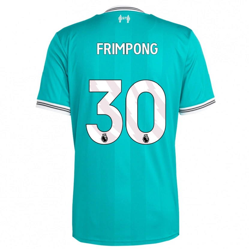 Danxen Herren Jeremie Frimpong #30 Grün Weiß Ausweichtrikot Trikot 2025/26 T-Shirt