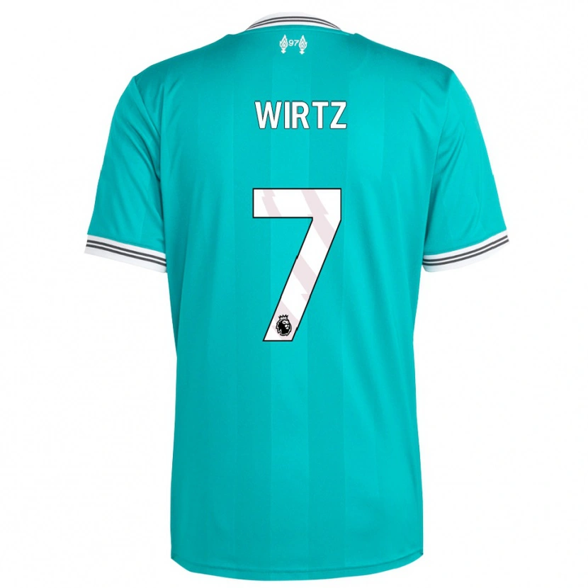 Danxen Herren Florian Wirtz #7 Grün Weiß Ausweichtrikot Trikot 2025/26 T-Shirt