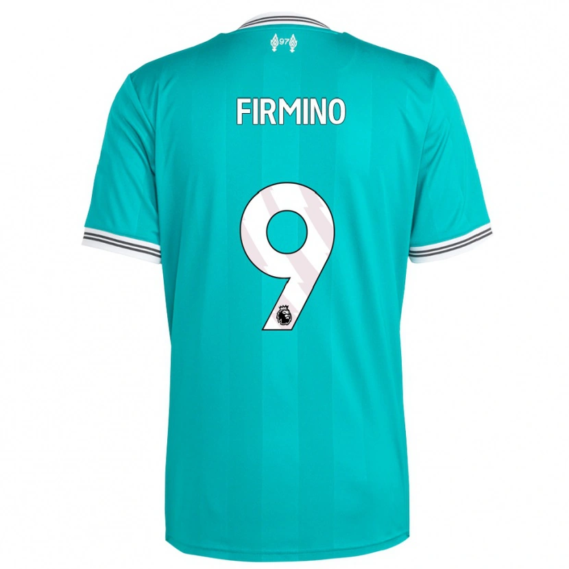 Danxen Herren Roberto Firmino #9 Grün Weiß Ausweichtrikot Trikot 2025/26 T-Shirt
