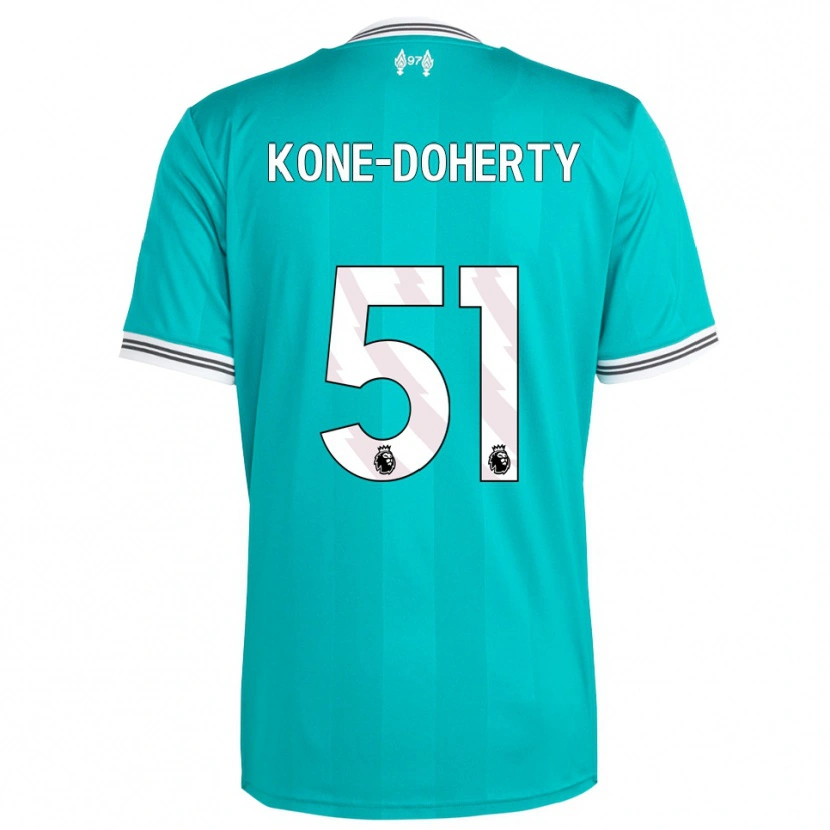Danxen Herren Trent Kone-Doherty #51 Grün Weiß Ausweichtrikot Trikot 2025/26 T-Shirt