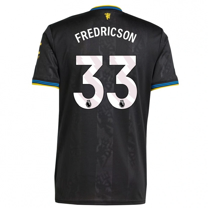 Danxen Herren Tyler Fredricson #33 Schwarz Gelb Blau Ausweichtrikot Trikot 2025/26 T-Shirt