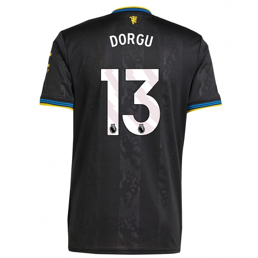 Danxen Herren Patrick Dorgu #13 Schwarz Gelb Blau Ausweichtrikot Trikot 2025/26 T-Shirt