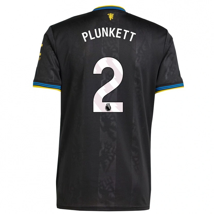 Danxen Herren Dante Plunkett #2 Schwarz Gelb Blau Ausweichtrikot Trikot 2025/26 T-Shirt