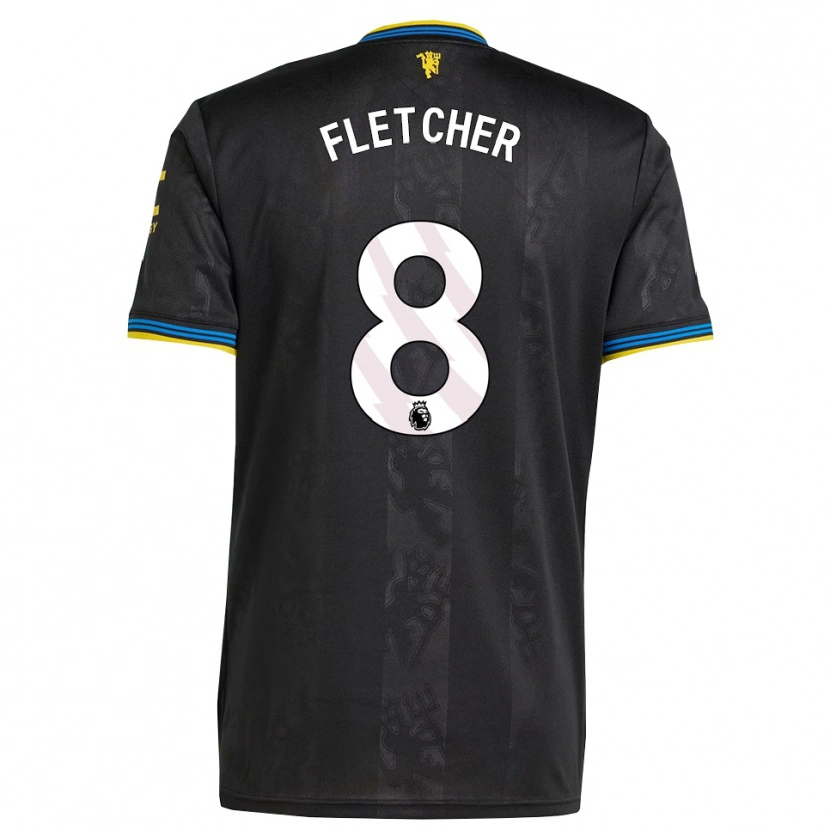 Danxen Herren Tyler Fletcher #8 Schwarz Gelb Blau Ausweichtrikot Trikot 2025/26 T-Shirt