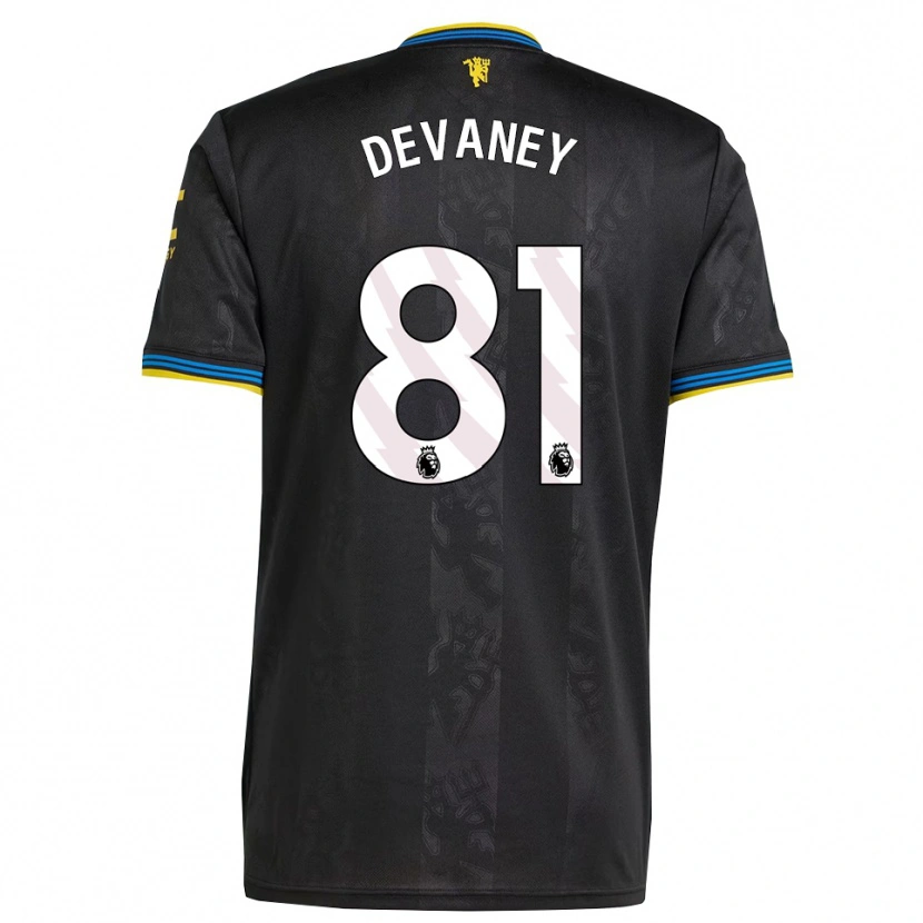 Danxen Herren Jacob Devaney #81 Schwarz Gelb Blau Ausweichtrikot Trikot 2025/26 T-Shirt