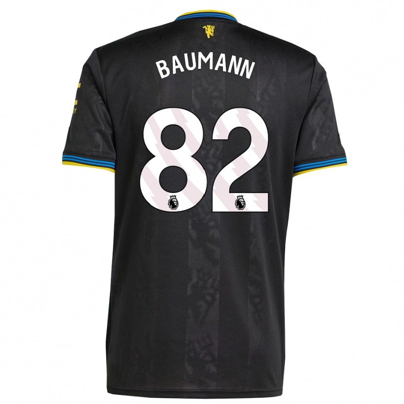 Danxen Herren Zach Baumann #82 Schwarz Gelb Blau Ausweichtrikot Trikot 2025/26 T-Shirt