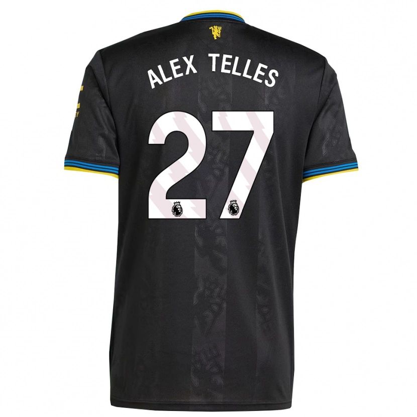 Danxen Herren Alex Nicolao Telles #27 Schwarz Gelb Blau Ausweichtrikot Trikot 2025/26 T-Shirt