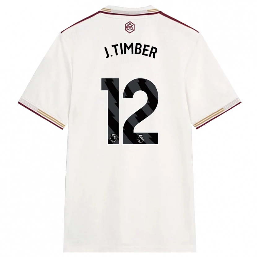 Danxen Herren Jurrien Timber #12 Creme Weiß Burgunderrot Ausweichtrikot Trikot 2025/26 T-Shirt