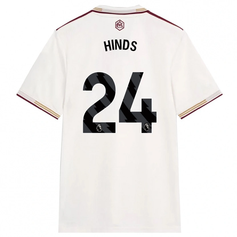 Danxen Herren Taylor Hinds #24 Creme Weiß Burgunderrot Ausweichtrikot Trikot 2025/26 T-Shirt