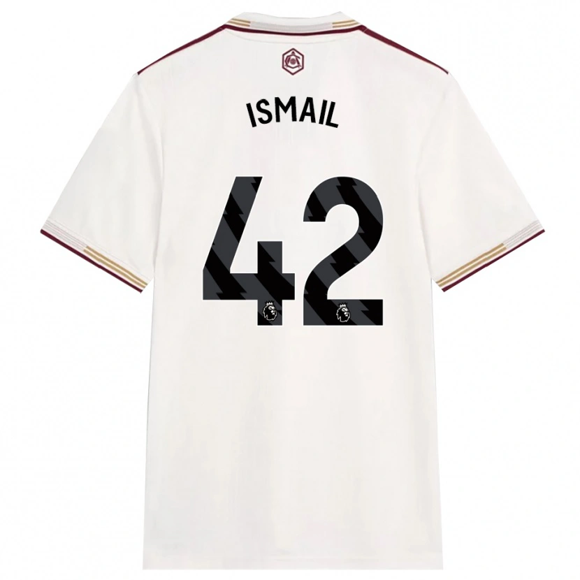 Danxen Herren Cam'ron Ismail #42 Creme Weiß Burgunderrot Ausweichtrikot Trikot 2025/26 T-Shirt