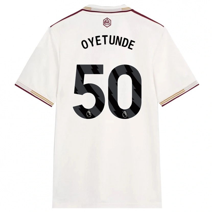 Danxen Herren Daniel Oyetunde #50 Creme Weiß Burgunderrot Ausweichtrikot Trikot 2025/26 T-Shirt