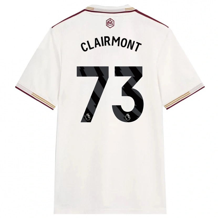 Danxen Herren Reece Clairmont #73 Creme Weiß Burgunderrot Ausweichtrikot Trikot 2025/26 T-Shirt