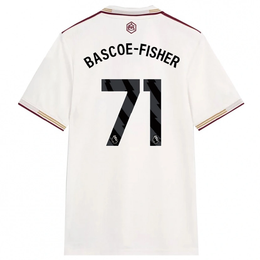 Danxen Herren Jakai Bascoe-Fisher #71 Creme Weiß Burgunderrot Ausweichtrikot Trikot 2025/26 T-Shirt