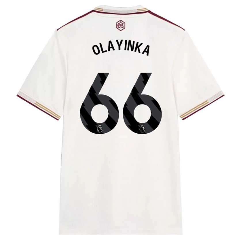Danxen Herren James Olayinka #66 Creme Weiß Burgunderrot Ausweichtrikot Trikot 2025/26 T-Shirt