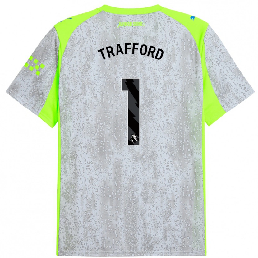 Danxen Herren James Trafford #1 Grau Gelb Ausweichtrikot Trikot 2025/26 T-Shirt