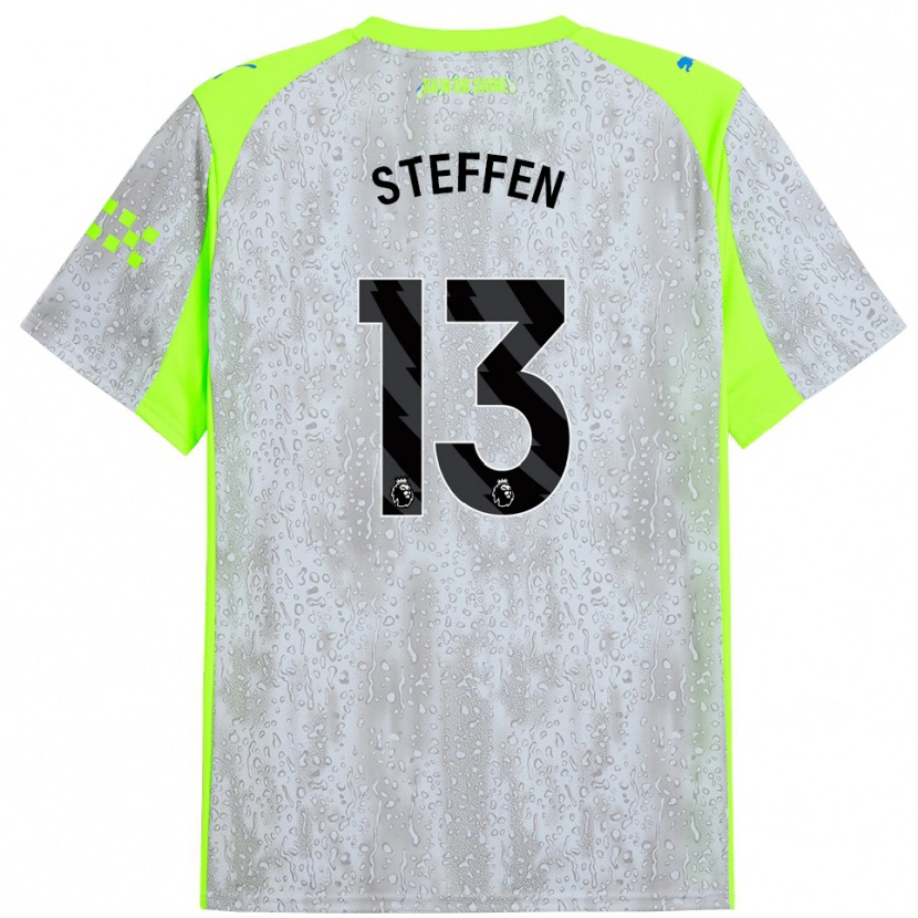 Danxen Herren Zack Steffen #13 Grau Gelb Ausweichtrikot Trikot 2025/26 T-Shirt