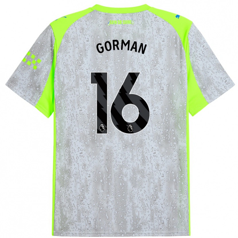 Danxen Herren Finlay Gorman #16 Grau Gelb Ausweichtrikot Trikot 2025/26 T-Shirt