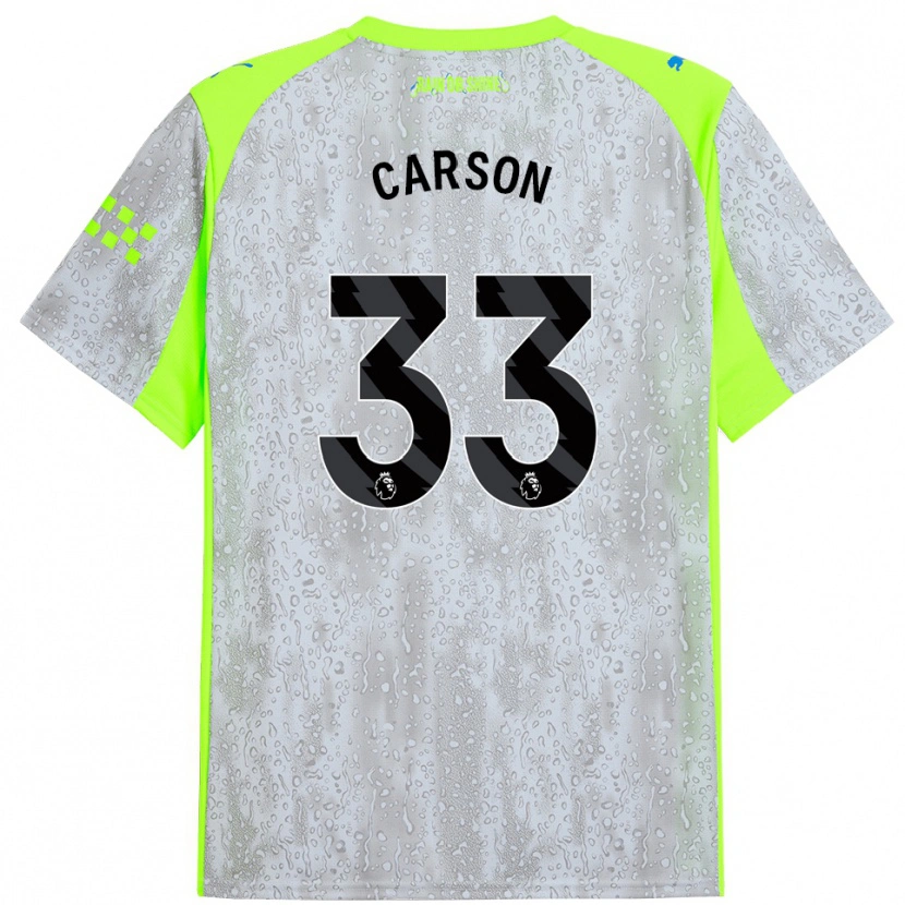 Danxen Herren Scott Carson #33 Grau Gelb Ausweichtrikot Trikot 2025/26 T-Shirt