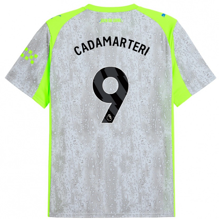 Danxen Herren Caelan Cadamarteri #9 Grau Gelb Ausweichtrikot Trikot 2025/26 T-Shirt